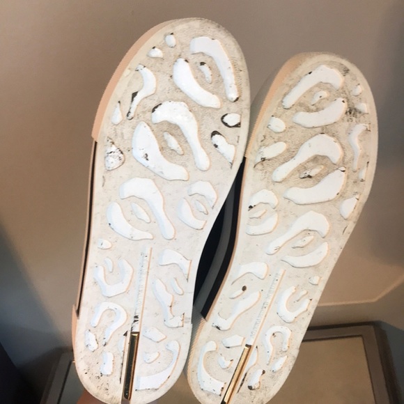 Alexander McQueen Black Velvet + Leather Sneakers - Picture 3 of 6